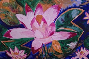 ציור פרחים אנה דבורקין