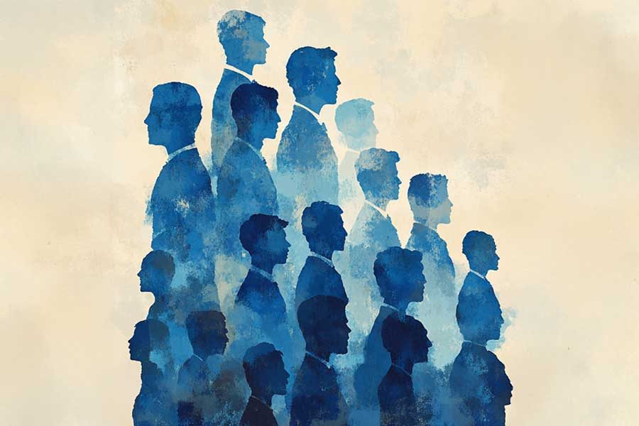 קבוצת אנשים כחולים מפרופיל זיוה לויטנוס