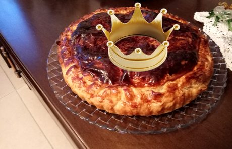 טארט עם מילוי קרם שקדים – galette des rois