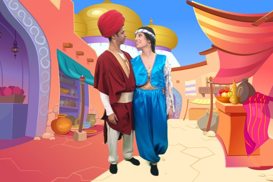 2 שחקני תיאטרון באלאדין ההצגה