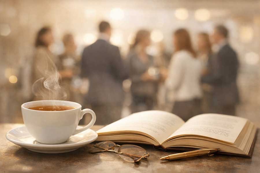 אנשים ספר וכוס קפה יהודית לוטואק