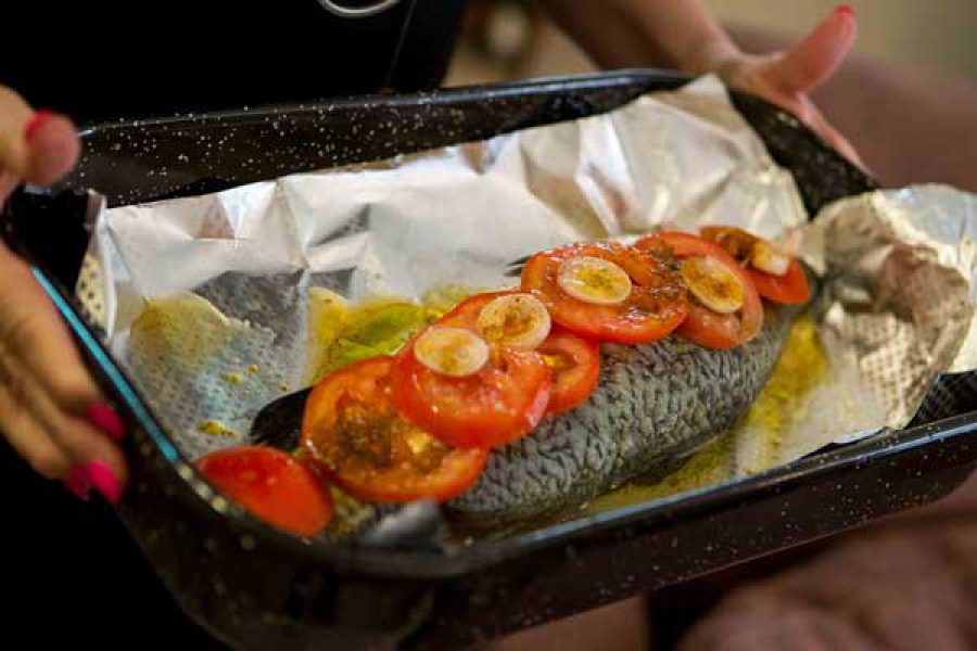 דג ברמונדי אפוי בתנור
