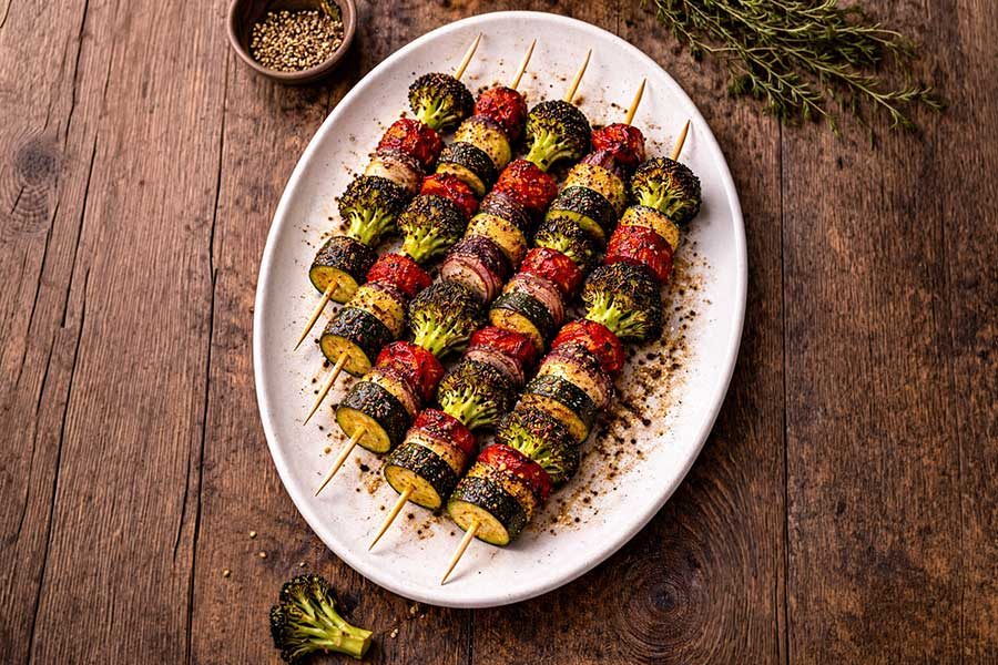 שיפודי ירקות אירוח צרפתי יהודית לוטואק